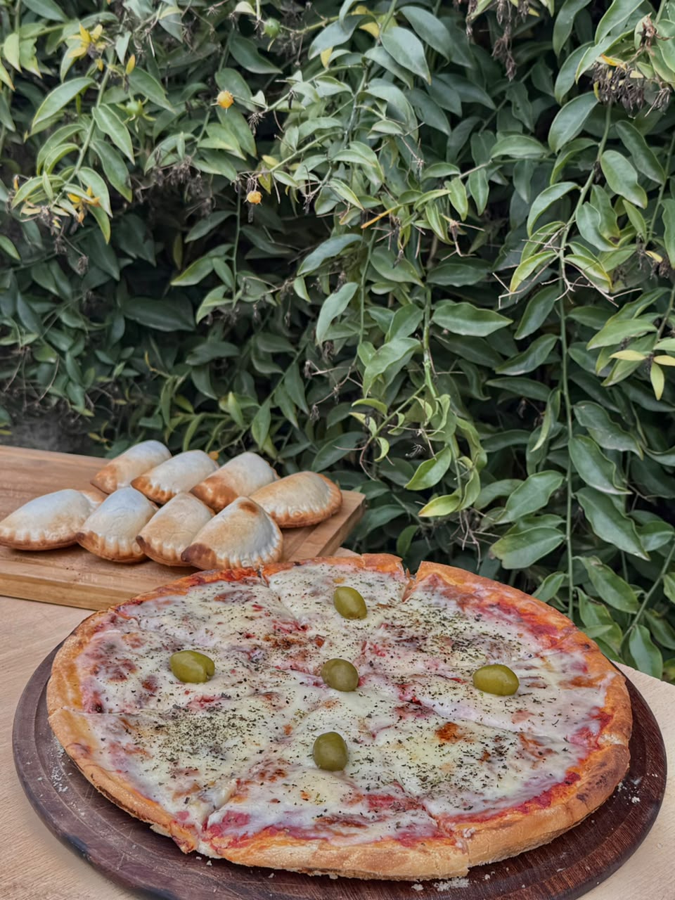1 PIZZA GRANDE + 8 EMPANADAS