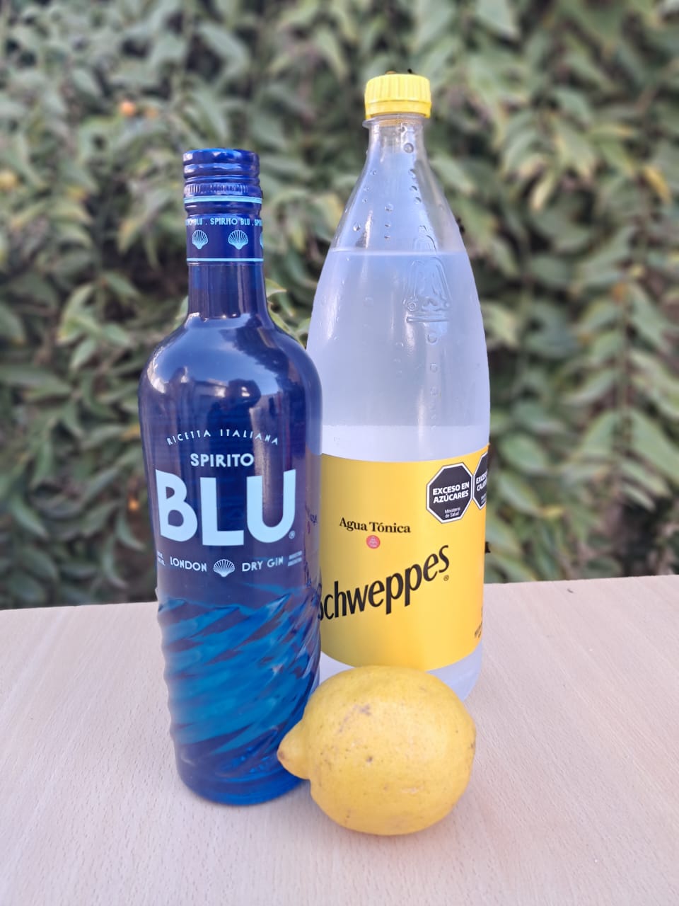 GIN BLU + SCHWEEPES TONICA 1,5 + LIMON